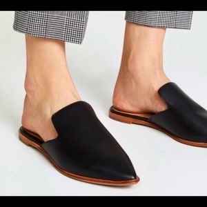 Madewell Black Leather Gemma Mule